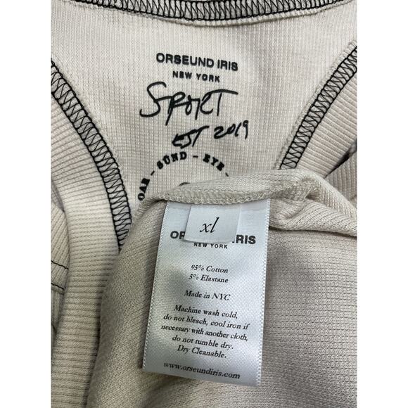 Orseund Iris Exclusive Beige Cotton Racerback Sport Tank Top Size XL NWT - Picture 4 of 4